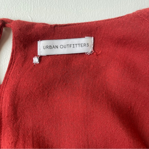 Urban Outfitters Suddenly Spring Linen Ruffle Mini Dress - Picture 7 of 10